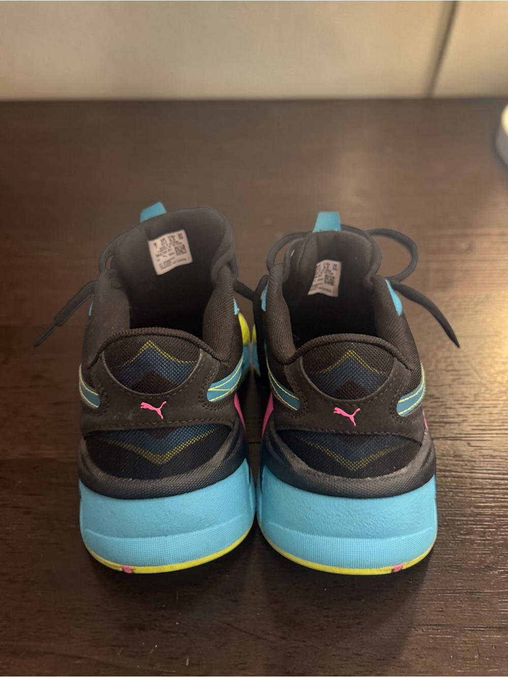 Women Multicolor PUMA Athletic Sneakers - Black with Blue, Yellow & Pink - Picture 2 of 6